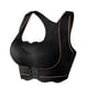 thumbnail image 1 of Gibobby Brasier de Cierre Frontal Ropa interior deportivo sin costuras con botones frontales de Color sólido para mujer, sujetador Sexy(Negro,X-Grande), 1 of 2