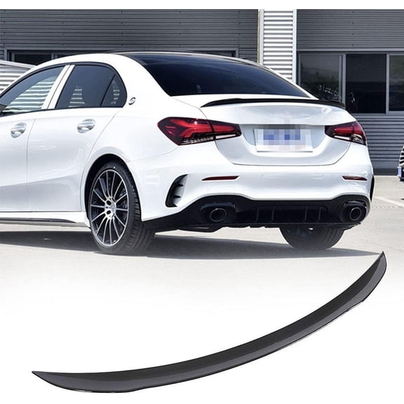 Rear Trunk Spoiler fits for Mercedes Benz A Class W177 V177 A35 AMG Sedan 2019-2022 A160 A180 A200 A220 A250 ABS Car Rear Boot Lid Highkick Spoiler