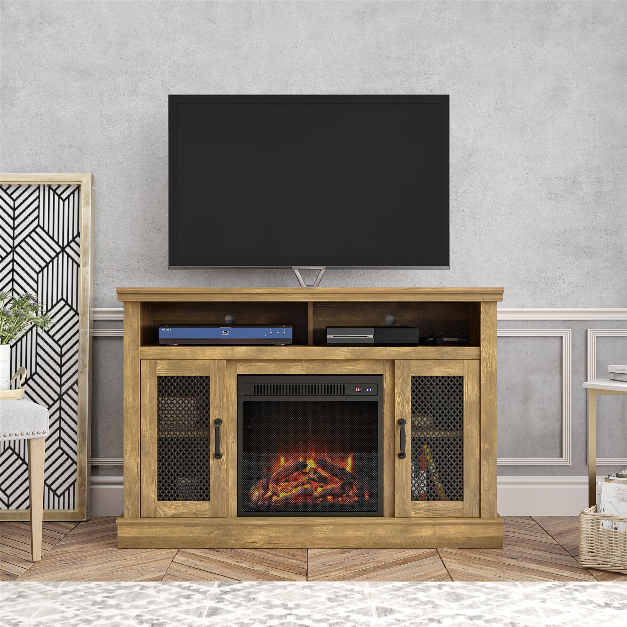 Ameriwood Home Mannington Fireplace TV Stand for TVs up to ...