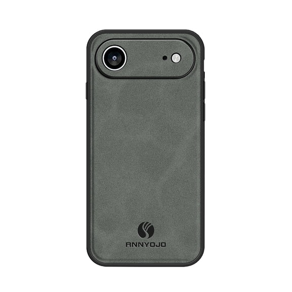 Back Case Compatible with iPhone Air, Classic Anti-Scratch PU Leather Shockproof Protective Thin Fit Skin Friendly Phone Case Cover Designed for iPhone Air, Gray
