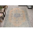 thumbnail image 2 of Navy Blue and Orange Rug, Medallion Rug, Faded Rugs, Oriental Rug, Turkish Rug, Custom Rug, Office Rug, Bedroom Rug, Colorful Rug, 2'x3' - 60x90 cm, 2 of 8