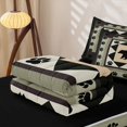 thumbnail image 5 of Erosebridal Cabin Bear Paw Zipper Full Size Comforter Sets with Fitted Sheet and 2 Pillowcases,Pine Cone Zipper Bedding Set For Boys,Black Reversible,4pcs, 5 of 7