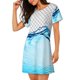 thumbnail image 2 of Balery Crystal Clear Water Splash Camisón de manga corta con cuello redondo para mujer, cómodo y elegante., 2 of 6