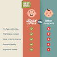 thumbnail image 3 of Jolly Jumper Classic with Portable Stand – Safari Black Saddle | Indoor & Outdoor Baby Exerciser | Foldable Frame, Spring Action, Posture Support, 3 of 7