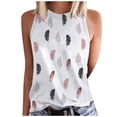 thumbnail image 1 of WZXFASHION Gilet Haut à Col Rond Imprimé Confortable et Décontracté pour Femmes en Liquidation Débardeurs et Camisoles pour Femmes, 1 of 5