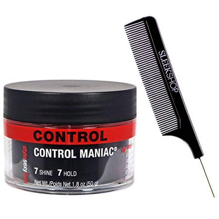 Style Sexy Hair CONTROL MANIAC Styling Wax, CONTROL, 7 Shine, 7 Hold (Stylist Kit) (1.8 oz / 50