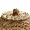 thumbnail image 2 of Round Rattan Box with Lid, Hand Woven Storage Box, Multifunctional Desktop Tray Storage Basket Decoration for Home, 2 of 5