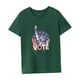 thumbnail image 4 of Camiseta de verano con cuello redondo para mujer, para senderismo, vacaciones, playa, uso diario, caminar Verde, 4 of 7