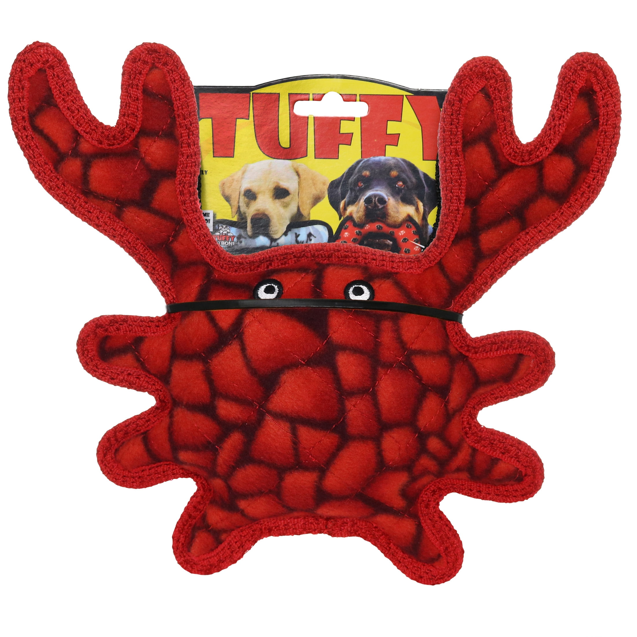 Tuffy Medium Crab Red Durable Plush Dog Toy - Walmart.com