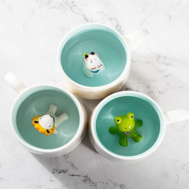 Frog Coffee Mugs Animal Inside Cups 12 Oz Funny Coffee Mugs with Handle Cute  Coffee Mugs Tea Cups with Spoon Kids Mugs Ceramic Novelty Cups Birthday  Gift for Women Friends Unique Coffee
