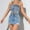 Blue, variant on Women's Strapless Denim Bustier Top with Slim Fit for Summer Casual Wear