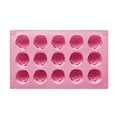thumbnail image 3 of Rose Silicone Fondant Molds 15 Cavity Flower Cake Resin Mold Candy Chocolate Ice Cube Fondant Molds Kitchen Baking Tools for Sugarcraft Cake Decorating, 11.49*6.69*0.7Inch (1Pcs, Pink), 3 of 7