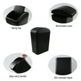 thumbnail image 2 of Doryh 16 Liter Black Swing Lid Garbage Can, Plastic Kitchen Rubbish Bin, 3 Pack, 2 of 7