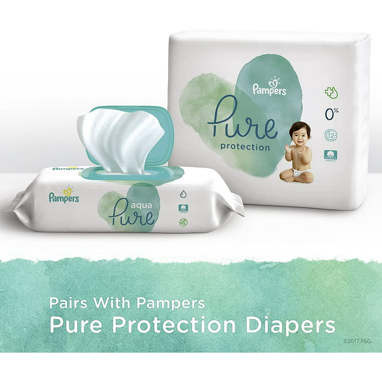 Pampers Aqua Pure 6X Pop-Top Sensitive Water Toallitas para bebés, 1008  unidades