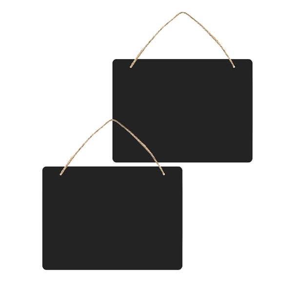 WEUVEB Black Wooden Hanging Chalkboard Smooth Surface for Parties Weddings