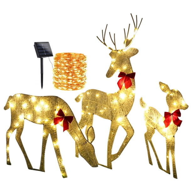 Luz LED Bucks Cadena de luz LED solar 8 modos Luz cálida para decoración de fiesta en el jardín