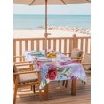 thumbnail image 2 of Outdoor Tablecloth with Umbrella Hole for Patio/Picnic/Party/Camping, Colorful Spring Floral Waterproof Table Cloth Rectangle Table Cover Washable, Watercolor Birds Farmhouse Art (54"x 80"), 2 of 9