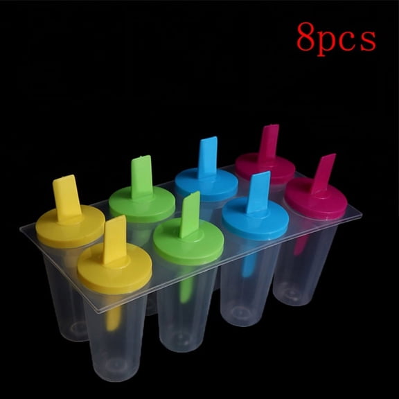 8Pcs Ice Cream Lolly Maker Form DIY Mould Frozen Popsicle Yogurt Molds Toolh AL