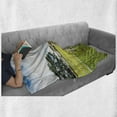 thumbnail image 6 of Barn Wood Wagon Wheel Soft Flannel Fleece Throw Blanket, Fresh Green Meadow Ranching Fences Growth Rural Landscape Trees, Cozy Plush for Indoor and Outdoor Use, 70" x 90", Multicolor, by Ambesonne, 6 of 6