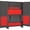 Red, variant on Durham JCBDLP694RDR-95 14 Gauge Flush Style 12 Door Shelves Lockable Cabinet with 69 Yellow Hook on Bins & Adjustable Shelf & 4 Drawers, Gray - 48 in.