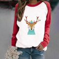 thumbnail image 2 of IROINNID Clearance Christmas Sweatshirts for Women Long Sleeve Crewneck Christmas Printing New Year Casual Tops for Fall and Winter,Red, 2 of 4