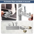 thumbnail image 6 of Stripped Screw Extractor, Broken Pipe Extractor Tool, Damaged Water Pipe Removal Tool for Removing ID 1/2'', 3/4'' and 1'' Damaged & Stuck Pipe Screw with 5 Sizes of Stainless Steel Brushes for Drill, 6 of 6