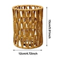 thumbnail image 3 of Rattan Lamp Shade,Retro Small Wicker Lamp Shade Replacement, Boho Woven Pendant Light Lampshade Cover for Floor & Chandelier, 3 of 5