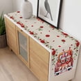 thumbnail image 4 of Valentine's Day Table Runner - 120 Inch Long, Kitchen Dining Table Runner Dresser Scarves, Red Roses Love Heart Gnomes Truck Rustic Farmhouse Decor for Coffee Tables Wedding Party Banquet, 4 of 8