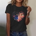 thumbnail image 6 of Bgstyu 250 Anniversary USA Shirt Women American Flag Graphic Independence Day Shirts 4th of July Patriotic Short Sleeve Stripe Tops, 6 of 7