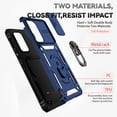 thumbnail image 4 of JTCASES for Samsung Galaxy A53 5G Case, Heavy Duty Protection Magnetic Car Mount Rotating Stand [Slide Camera Window] Rugged Shockproof Anti-fall Shell for Samsung A53 5G, Blue, 4 of 9