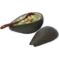 thumbnail image 5 of Pacific Direct Guacamole Serving Bowl - Green Avocado Ceramic Condiment Server with Spoon, 5 of 10