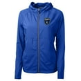 thumbnail image 2 of Women's-Cutter & Buck  Blue San Jose Earthquakes Adapt Eco Knit Hybrid Recycled Raglan Full-Zip Jacket, 2 of 3