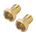thumbnail image 1 of Conector de tubería de latón, Niple hexagonal, Conector roscado G3/4 Macho x G1 Hembra para acoplamiento de medidor de agua 2 Pcs, 1 of 3