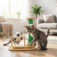 thumbnail image 5 of Outdor Cat Scratching Post With Turntable Wooden Cat Scratcher & Sisal Post Interactive Cat For Indoor Cats Cat Play Activity Center, 5 of 5