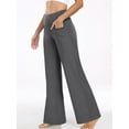 thumbnail image 3 of NELEUS Womens 31" Wide Leg Pants Athletic Yoga Stretch Loose Legging Casual Sweatpants with Pockets,Gray,US Size M, 3 of 12