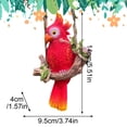 thumbnail image 3 of Resin Parrot Swing Hanging Ornament, Hanging Parrot Garden Statue Decor, Hanging Animals Decorations, Hand Painted Bird Statue for Outdoor Garden, Patio & Backyard Tree Decor 1Pcs, 3 of 4