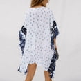 thumbnail image 4 of Generic Beach Cover-ups Women's Wave Point V-Neck Caftans Rayon Ethnic Print Plus Size Caftan Over-Sized Half-Sleeve Kaftan, 4 of 7