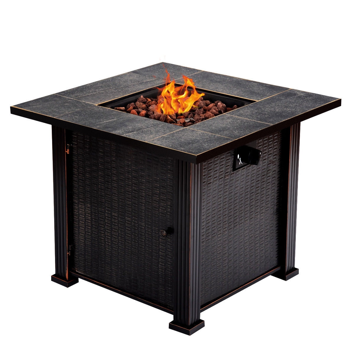 30 Square Propane Gas Fire Pit 50 000 Btus Heater Table Fireplace Cover