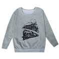 thumbnail image 1 of PMVFHDE Chandail en Molleton en Solde pour Enfants Mode Personnalité Mignon Imprimé Col Rond Sans Capuche Manches Longues Gris,140, 1 of 3