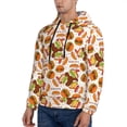 thumbnail image 3 of Lsque Burger Pattern Casual Men's Hoodie,Hooded Sweatshirt with Kangaroo Pocket,Pullover Hoodie-Medium, 3 of 7