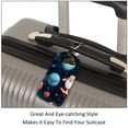 thumbnail image 3 of Square 2Pack PU Leather Christmas Santa Claus Cruise Luggage Tag with Privacy Cover and Name ID Tag for Travel Handbags Backpacks Luggage Tags, 3 of 6