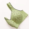 thumbnail image 6 of VISALY Women's Front Closure Wireless Bras Floral Print Bras Wireless Bras with Support and Lift Comfy Bras Lounge Bras Seamless Comfort Bras Full Coverage Wireless Bras Lounge Bras Green 48, 6 of 7