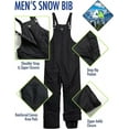 thumbnail image 2 of Arctic Hero Men’s Snow Bib – Insulated Waterproof Snow Pants Ski/Snowboard Overalls (M-2XL), 2 of 7