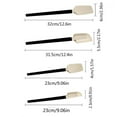 thumbnail image 3 of Kitchen Supplies，Kitchen Tools Four Piece Set Silicone Soft Scraper Food Grade High Temperature Multifunctional Household Baking Set Shovel Cake Spatula (Khaki), 3 of 8