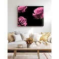 thumbnail image 4 of Pink Rose Wall Art for Living Room,Canvas Picture Wall Decor for Bathroom Bedroom,Vintage Abstract Garden Flower Floral Black Painting Artwork for Office Kitchen Hallway Dining Room Decor 20"x24", 4 of 8