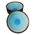 thumbnail image 2 of Pack Of 6 Crackle Blue Sky Aozora Kannyu Ceramic Large Pho Ramen Soup Bowls 47oz, 2 of 9