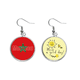 thumbnail image 1 of Marruecos, país, nombre de la bandera Pendiente Sol Flor Pendiente Joyas Moda Unbranded M, 1 of 3