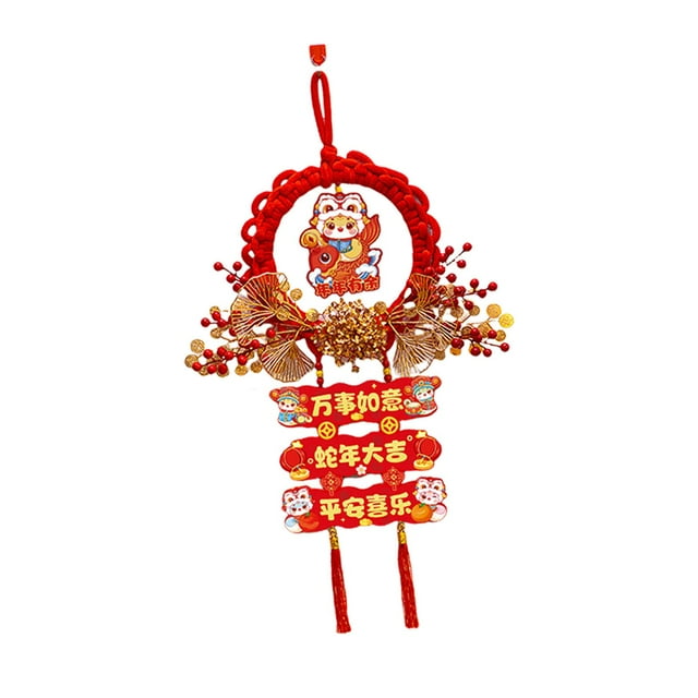 Adorno colgante de Año Nuevo chino estilo chino con palabras de bendición tradicionales Estilo B