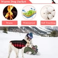 thumbnail image 7 of Qbleev Reversible Dog Winter Coat Cold Weather Jacket for Large Medium Dogs，Windproof Waterproof British Plaid Warm Dog Vest Clothes，Pet Cozy Fleece Apparel for Samoyed Golden Retriver Husky Labrador, 7 of 7