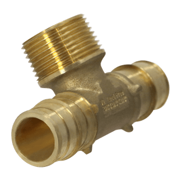 2 Pcs XFITTING Pex A 3/4 Inch x Pex A 3/4 Inch x 3/4 Inch Male NPT Tee, Pex A Male NPT Tee, 29-6-2=2XX